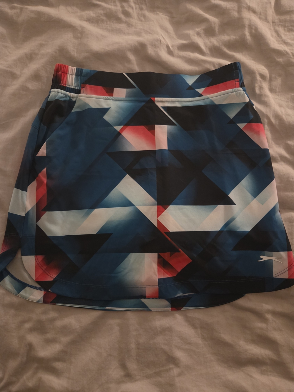 Slazenger Blue, White & Red Geometric Athletic Skort
